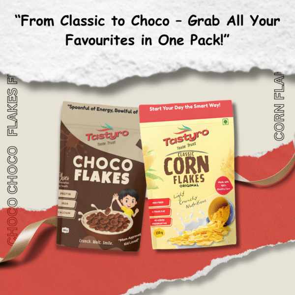 Double Crunch Combo – Choco Flakes + Corn Flakes (250g x 2)